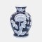 Kingston Living Floral Chinoiserie Ceramic Vase - 9" - White and Blue